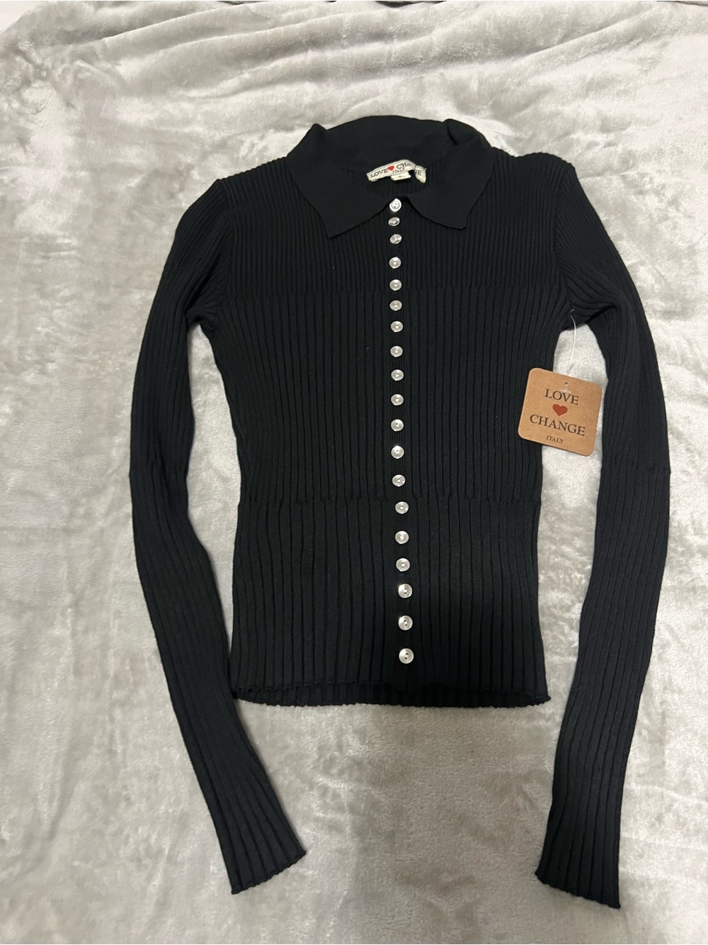 Black long sleeve top